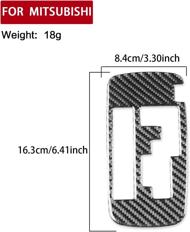 Fobren Car Interior Decoration Accessories Center Shift Carbon Fiber Trim Sticker Compatible with Mitsubishi Outlander 2014 2015 2016 - Image 5